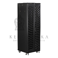 Шкаф серверный Lanmaster (TWT-CBB-42U-8X10-G1) напольный 42U 800x1000 мм пер. дв. стекл. задн. дв. двуст. 2 бок. пан. 800 кг черный IP20