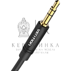 Кабель Vention аудио Jack 3,5 мм M/Jack 3,5 мм M - 1м черный Кабель Vention аудио Jack 3,5 мм M/Jack 3,5 мм M - 1м черный