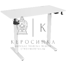 Стол игровой Cactus CS-ED-WWT столешница МДФ белый, каркас белый