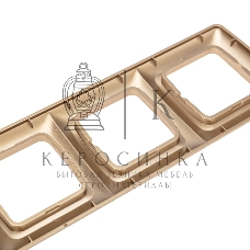 Рамка Kranz 3-я DEA горизонтальная Золотой металлик (1/10/120)