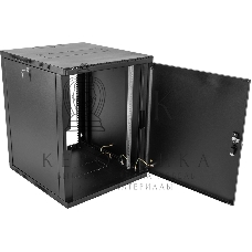 Шкаф ЦМО телекоммуникационный настенный сварной 15U (600 500) съемные стенки, дверь металл, черный