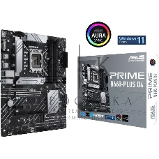 Материнская плата ASUS PRIME B660-PLUS D4, Socket LGA 1700, Intel B660, 4xDDR4, 4xSATA, 3xM.2, 1xPCIe 4.0 x16, 1xPCIe 3.0 x4, 1xHDMI, 1xDP, 1xVGA, 1x 1Gb LAN, 1xUSB-C 3.2 Gen 2x2, 2xUSB-A 3.2 Gen 2, 1xUSB-A 3.2 Gen 1, 2xUSB-A 2.0, 7.1, ATX