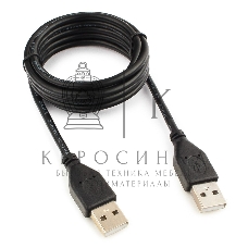 Кабель USB2.0 Pro Cablexpert CCP-USB2-AMAM-6, AM/AM, 1.8м, экран, черный, пакет