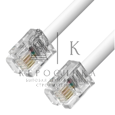 Телефонный шнур Greenconnect удлинитель для аппарата 3.0m GCR-TP6P4C-3.0m, 6P4C (джек 6p4c - jack 6p4c) белый Greenconnect Телефонный шнур удлинитель для аппарата 3.0m GCR-TP6P4C-3.0m, 6P4C (джек 6p4c - jack 6p4c) белый