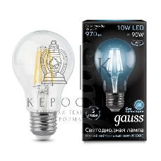 Лампа светодиодная Gauss Filament А60 E27 10Вт 4100К