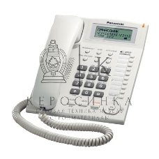 Телефон проводной Panasonic KX-TS2388RUW белый индикатор вызова,повторный набор последнего номера,4 уровня громкости звонка