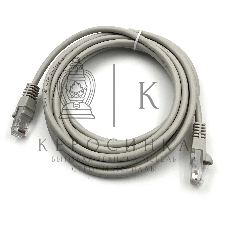 Патч-корд KingPrice KP-PC-c5e-3m-g UTP 4 пары cat.5E CCA molded 3м серый RJ-45 (m)-RJ-45 (m)