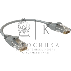 Патч-корд Sysmatrix PC 4545.5EU26.015LSZHGY U/UTP RJ-45 вил.-вилка RJ-45 cat.5e 0.15м серый LSZH