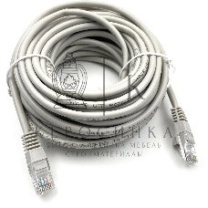 Патч-корд KingPrice KP-PC-c5e-10m-g UTP 4 пары cat.5e CCA molded 10м серый RJ-45 (m)-RJ-45 (m)