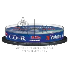 Диск CD-R Verbatim 700Mb 52x Cake Box (10шт) (43437)