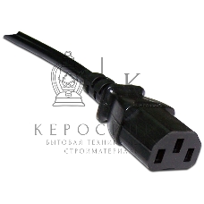 Шнур питания Lanmaster C13-Schuko угловая, 3х0.75, 220В, 10А, черный, 3 метра