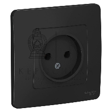 Розетка СП Blanca 16А 250В без шторок без заземл. антрацит SchE BLNRS000016
