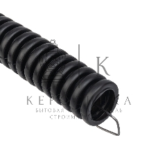 Труба гофрированная Rexant из ПНД, с зондом, черная, Ø16 мм, (бухта 50 м/уп.)