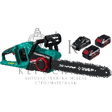 Пила цепная Зубр 36В бесщеточная, 2х18В АКБ (4А·ч). ПЦЛ-3635-42