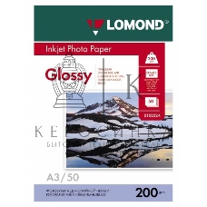 Бумага Lomond 0102024 A3/200г/м2/50л./белый глянцевое для струйной печати
