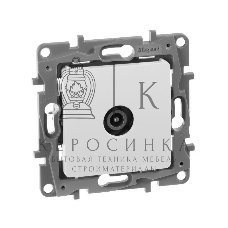 Розетка телевизионная проходная, 15дБ, бел. ETIKA