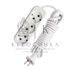 Удлинитель 3х2 м без заземл. 10А IP20 Е-203 АБС-пл. ПВС 2х0.75 UNIVersal 9631963