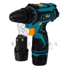 Дрель-шуруповерт Bort BAB-12x2Li-FD, Аккумуляторная, 12В, 2 АКБ