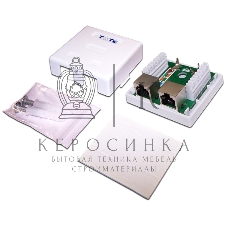 Настенная розетка, 1 порт RJ-45 категории 5е, STP, белая