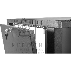 Шкаф коммутационный ЦМО (ШРН-9.500.1-9005) настенный 9U 600x529 мм пер. дв. металл 200 кг черный 470 мм 180 град.