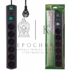 Сетевой фильтр MOST Сетевой фильтр RG 2 м (6 розеток), черный 587277