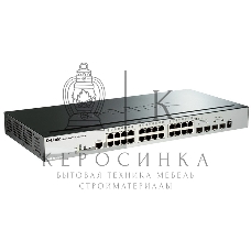 Коммутатор управляемый стекируемый D-Link DGS-1510-28P/A1A SmartPro с 24 портами 10/100/1000Base-T с поддержкой PoE, 2 портами 1000Base-X SFP и 2 портами 10Gb,ase-X SFP+