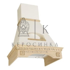 Вытяжка каминная Elikor Бельведер Флореале 60П-650-П3Д бежевый/дуб, 60 см, 650 куб. м/ч, 60 дБ