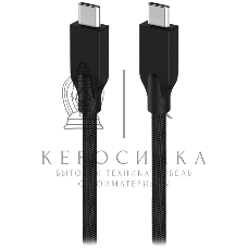 Кабель Genius ACC-C2CC-3A. Выход: USB-C -> USB-C. USB 3.0, плетеный нейлон, 150 см. черный