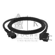 Кабель питания Greenconnect GCR-54377 PROF 2.0m, Евровилка угловая - С13, 3*1,0 мм, черный