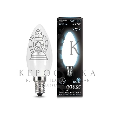 Лампа светодиодная Gauss Filament Свеча E14 5Вт 4100К OPAL