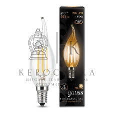 Лампа светодиодная Filament Свеча на ветру E14 7Вт 2700К Gauss 104801107