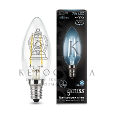 Лампа светодиодная Gauss LED Filament Свеча E14 7W 580lm 4100К 1/10/50