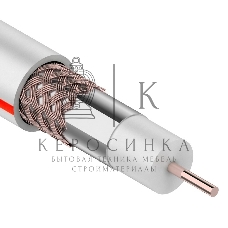 Кабель коаксиальный PROconnect SAT 50 M, Cu/Al/Cu, 64%, 75 Ом, бухта 100 м, белый
