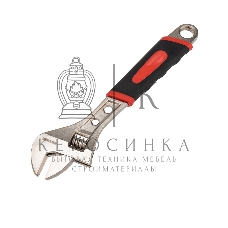 Разводной ключ Rexant 300 мм никелированный, двухкомпонентная рукоятка