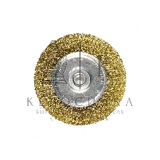 Кордщетка Matrix для дрели 60 мм плоская со шпилькой латунированная витая проволока