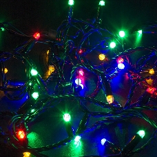 Гирлянда Neon-night Нить 10м, постоянное свечение, черный ПВХ, 230В, цвет: Мультиколор