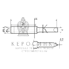 Жало Rexant для паяльника серии 900М, Ø 4.3 мм, тип плоский большой 4.0 мм