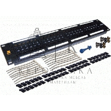 Патч-панель LANMASTER 48 портов, UTP, кат.6, 2U