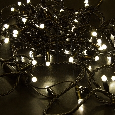 Гирлянда Neon-night Нить 10м, постоянное свечение, черный ПВХ, 230В, теплый белый