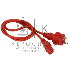 Шнур питания Lanmaster C13-Schuko прямая, 3х0.75, 220В, 10А, красный, 1 метр