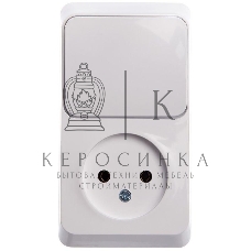 Блок ОП Этюд (1-м розетка без заземления + 1-кл. выкл.) бел. SchE