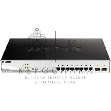 Коммутатор D-Link DGS-1210-10MP/FL 8G 2SFP 130W управляемый