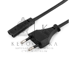 Кабель питания для ноутбуков, аудио/видео техники Gembird 1,8м, VDE, 2-pin, черный, пакет