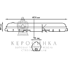Светильник светодиодный лин Gauss СПП-176 EVO 18W 1980lm 6500K 200-240V IP65 600x76x82мм ИК-сенс и соед в лин LED