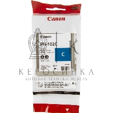 Картридж струйный Canon PFI-102C (0896B001) голубой (130 мл.) для Canon imagePROGRAF iPF605, iPF610., iPF650, iPF655, iPF710, iPF750, iPF755, LP17, iPF510