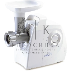 Мясорубка электрическая Ротор ЭМШ 35/300-1 белый, 1500 Вт, 0.6 кг/мин, защита от перегрузки, насадки - 2