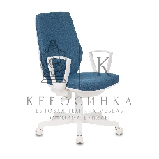 Кресло компьютерное Бюрократ CH-W545 синий 38-415, крестовина пластик, пластик белый