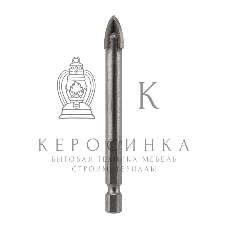 Сверло по стеклу и керамике Kranz 10 мм 4 грани шестигранный хвостовик