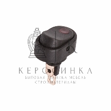 Выключатель клавишный Rexant 12V 30А (3с) ON-OFF черный ОВАЛ с красной подсветкой