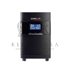 Источник бесперебойного питания CROWN On-Line CMUOA-350-1K EURO 1000VA/900W, корпус металл, TOWER, АКБ 3*12V/7AH, PF-0.9, AVR 110-300V, порт RJ-11/45+USB/RS-232, EPO, розетки 2*EURO, входной кабель 2 м, вентилятор охлаждения, автомат, слот для SNMP, порт 